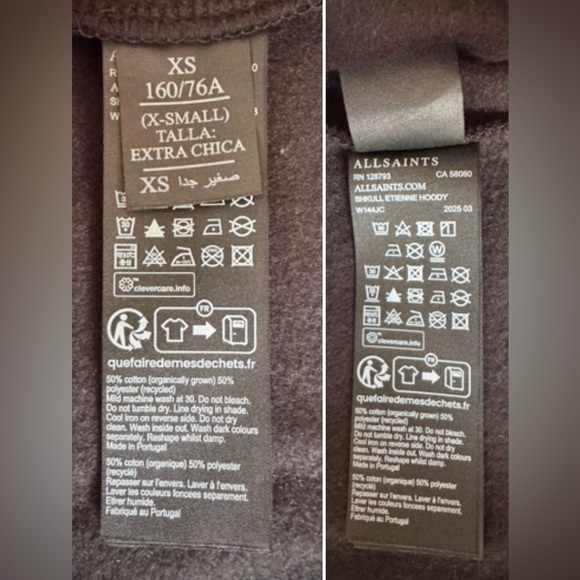 NEW🔥ALLSAINTS Skull Etienne Oversized Cotton Blend Hoodie🔥 - Picture 14 of 16